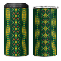 Custom Women’s Cricket Guyana Floral Series 4 in 1 Can Cooler Tumbler Rainforest Floral Geometry Motif