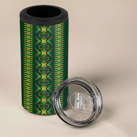 Custom Women’s Cricket Guyana Floral Series 4 in 1 Can Cooler Tumbler Rainforest Floral Geometry Motif