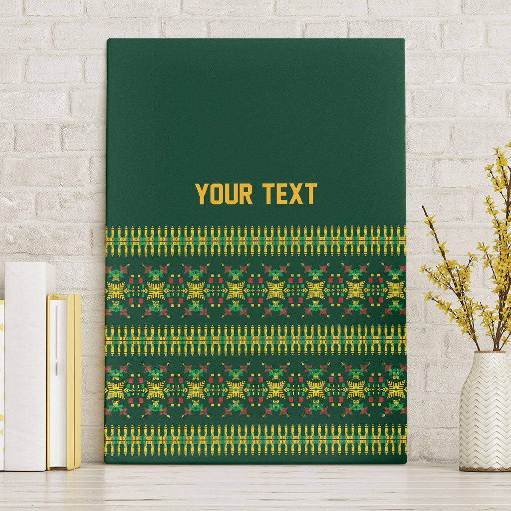 Custom Women’s Cricket Guyana Floral Series Canvas Wall Art Rainforest Floral Geometry Motif
