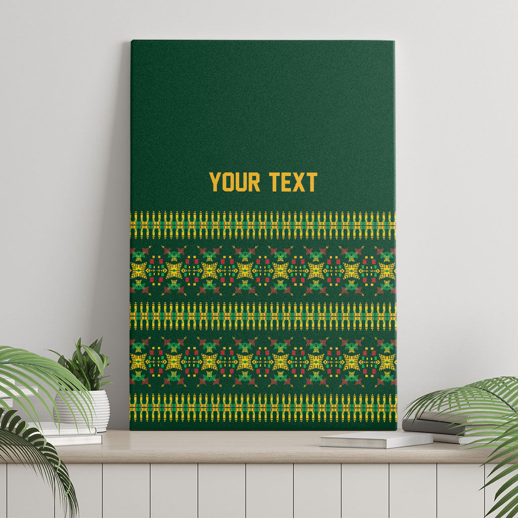 Custom Women’s Cricket Guyana Floral Series Canvas Wall Art Rainforest Floral Geometry Motif