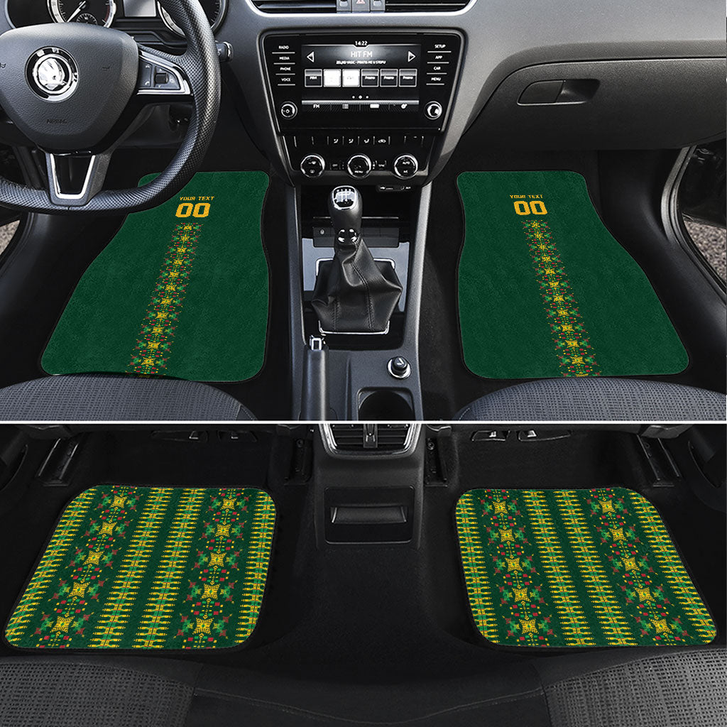Custom Women’s Cricket Guyana Floral Series Car Mats Rainforest Floral Geometry Motif