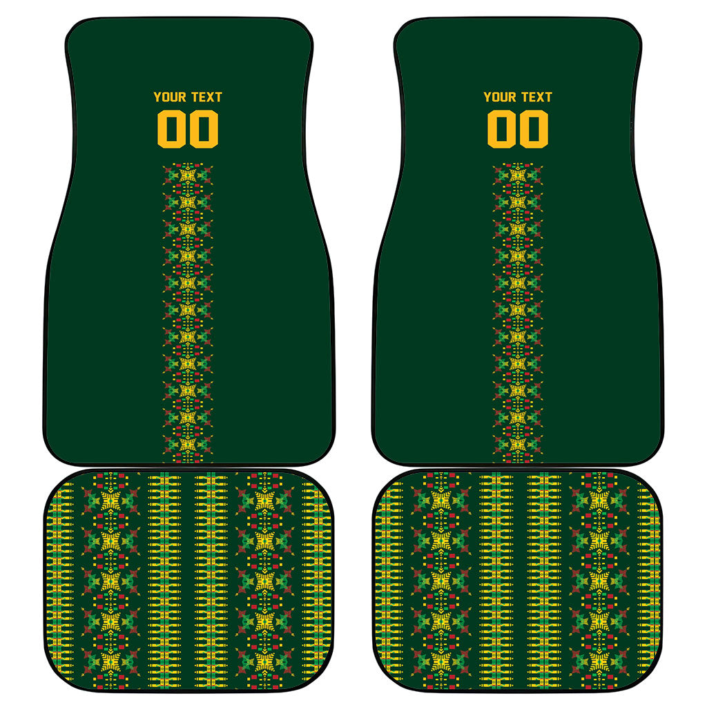 Custom Women’s Cricket Guyana Floral Series Car Mats Rainforest Floral Geometry Motif