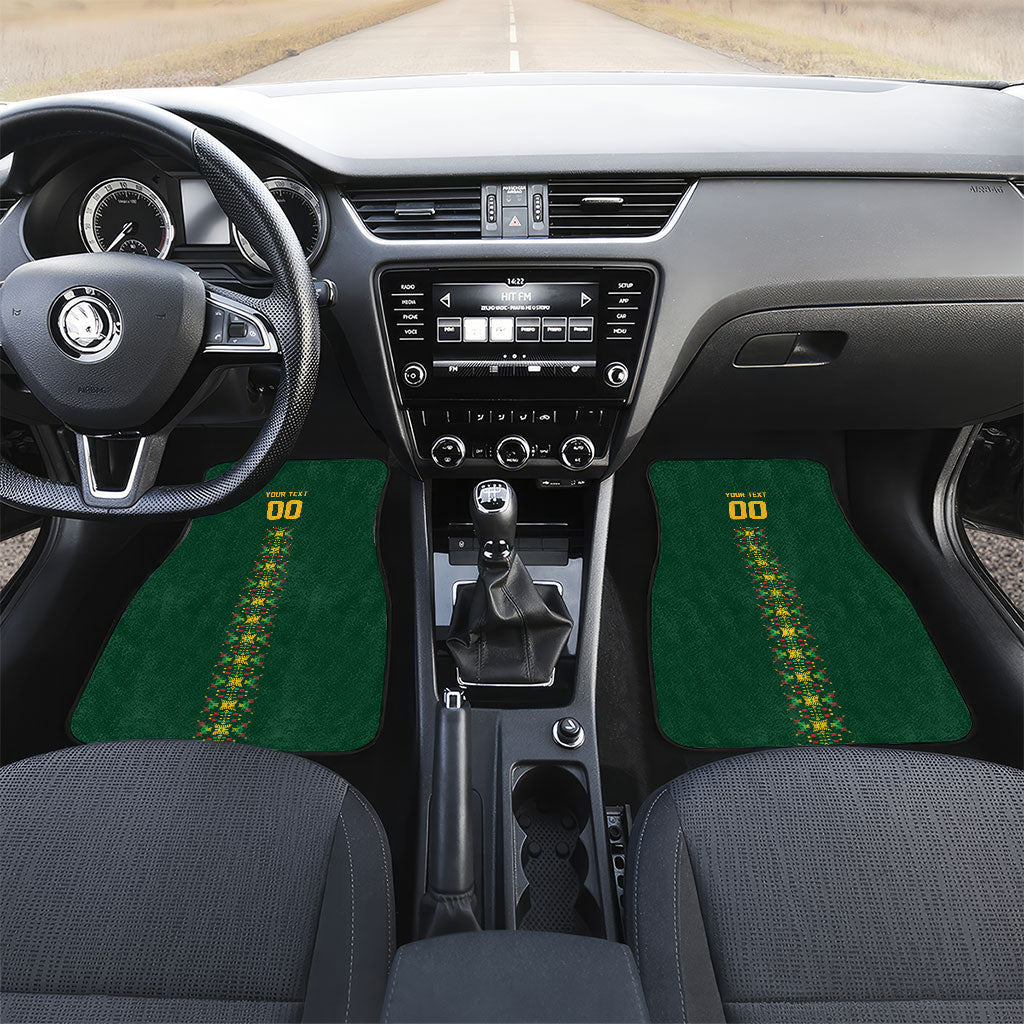 Custom Women’s Cricket Guyana Floral Series Car Mats Rainforest Floral Geometry Motif