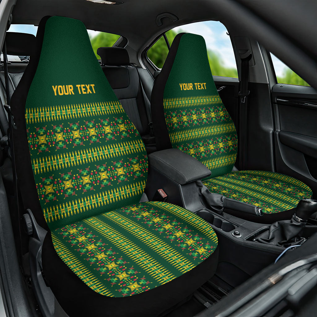 Custom Women’s Cricket Guyana Floral Series Car Seat Cover Rainforest Floral Geometry Motif