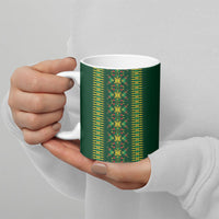 Custom Women’s Cricket Guyana Floral Series Ceramic Mug Rainforest Floral Geometry Motif