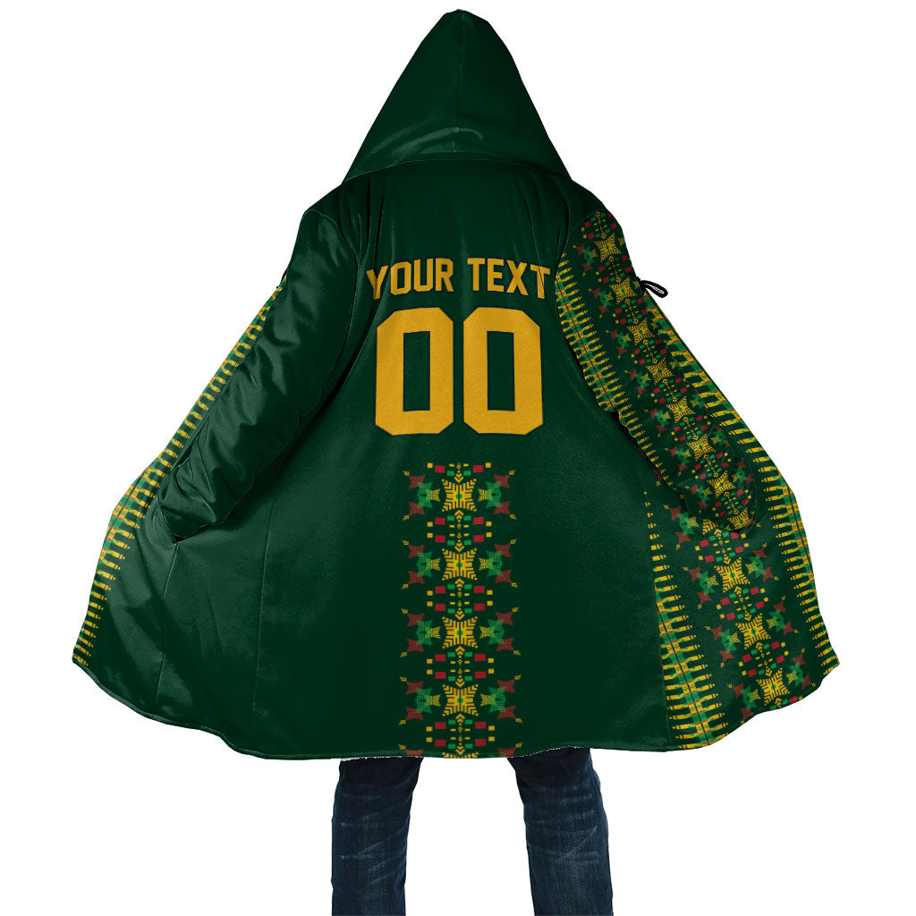 Custom Women’s Cricket Guyana Floral Series Cloak Rainforest Floral Geometry Motif