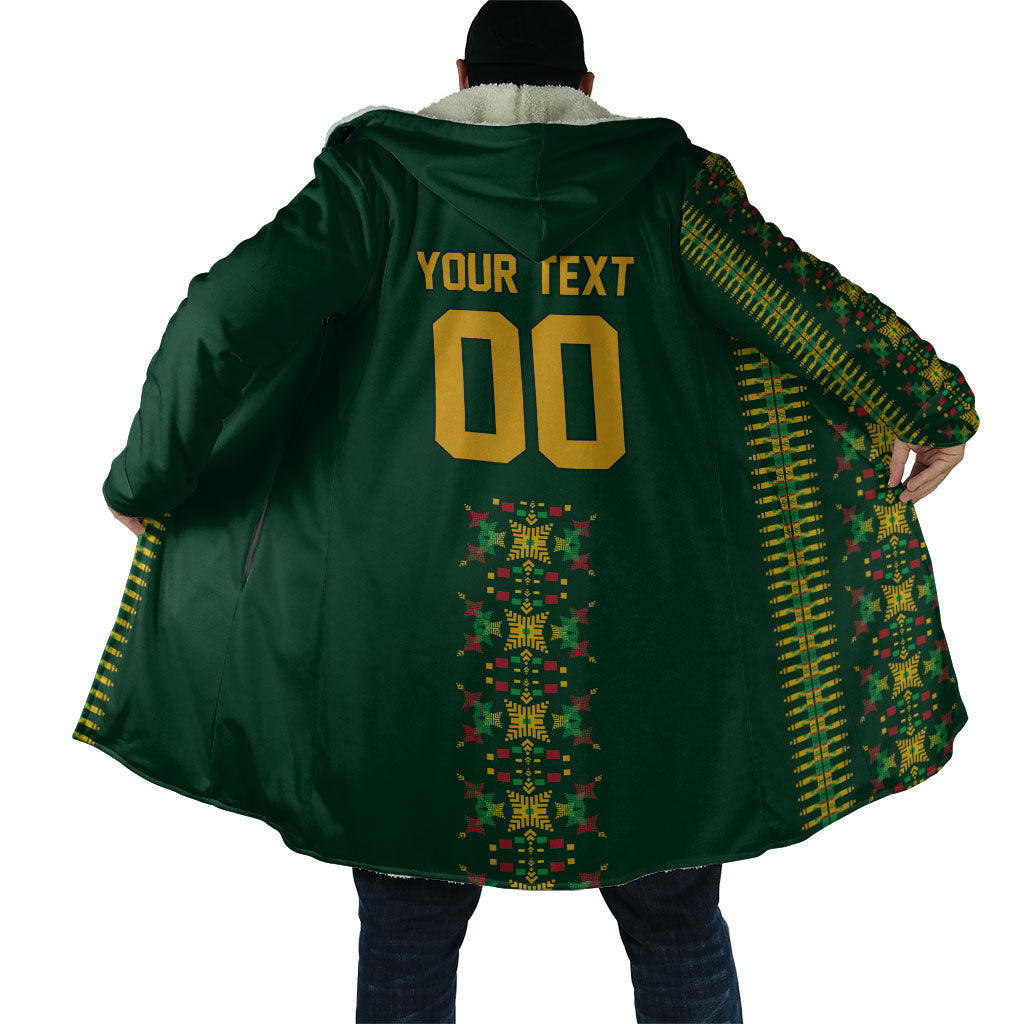 Custom Women’s Cricket Guyana Floral Series Cloak Rainforest Floral Geometry Motif