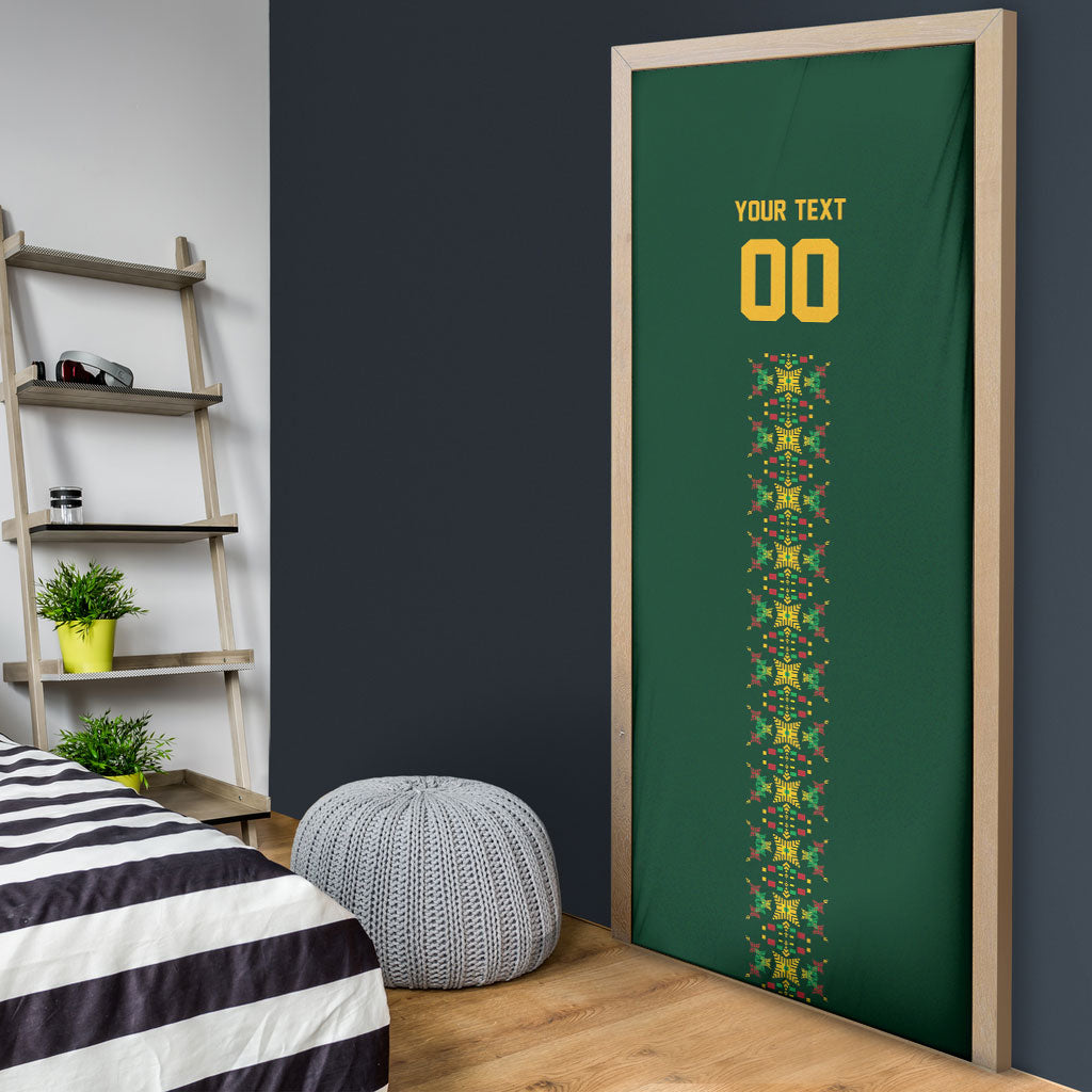 Custom Women’s Cricket Guyana Floral Series Door Cover Rainforest Floral Geometry Motif