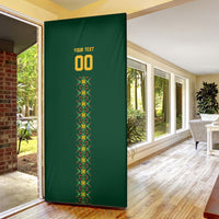 Custom Women’s Cricket Guyana Floral Series Door Cover Rainforest Floral Geometry Motif