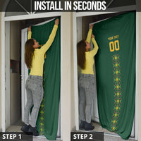 Custom Women’s Cricket Guyana Floral Series Door Cover Rainforest Floral Geometry Motif