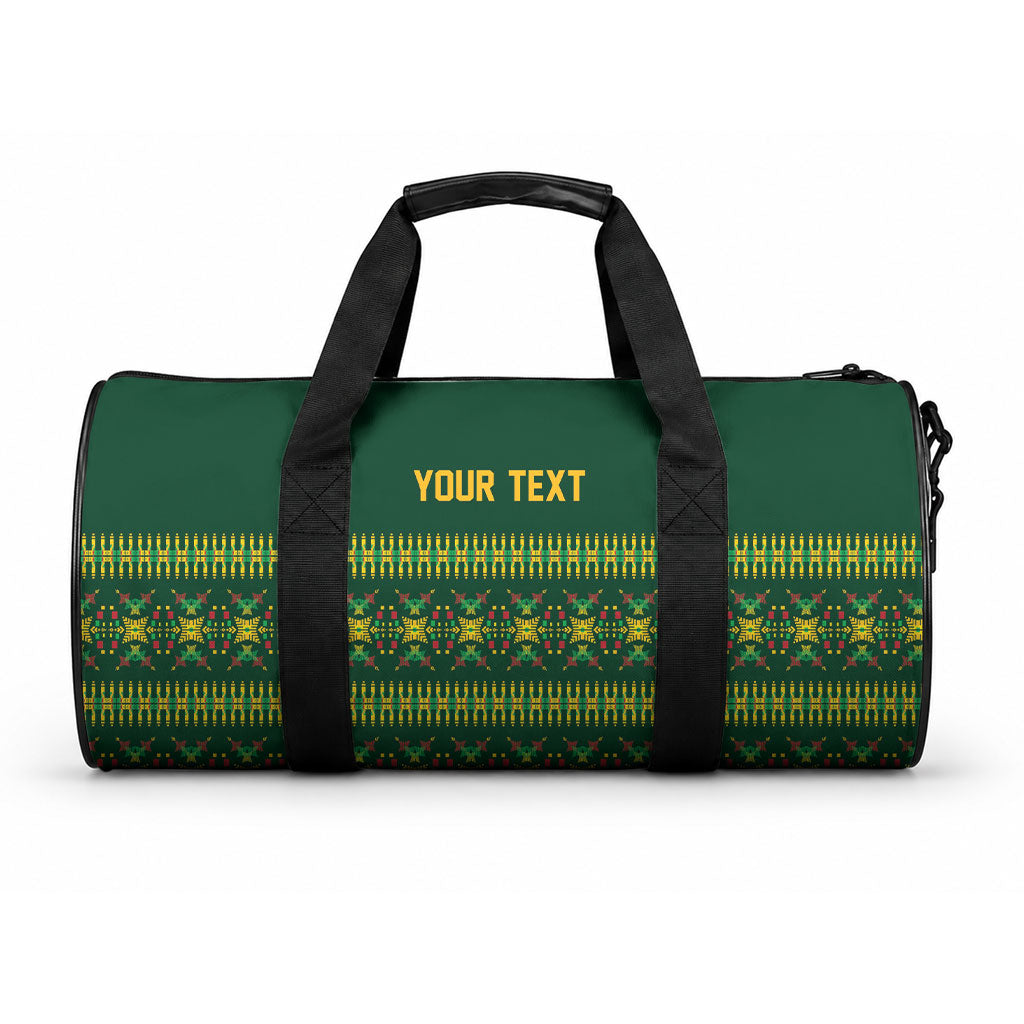 Custom Women’s Cricket Guyana Floral Series Duffle Bag Rainforest Floral Geometry Motif