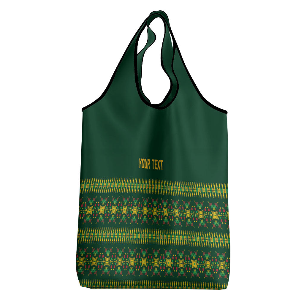 Custom Women’s Cricket Guyana Floral Series Grocery Bag Rainforest Floral Geometry Motif