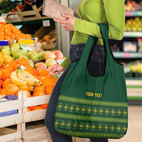 Custom Women’s Cricket Guyana Floral Series Grocery Bag Rainforest Floral Geometry Motif