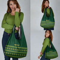 Custom Women’s Cricket Guyana Floral Series Grocery Bag Rainforest Floral Geometry Motif