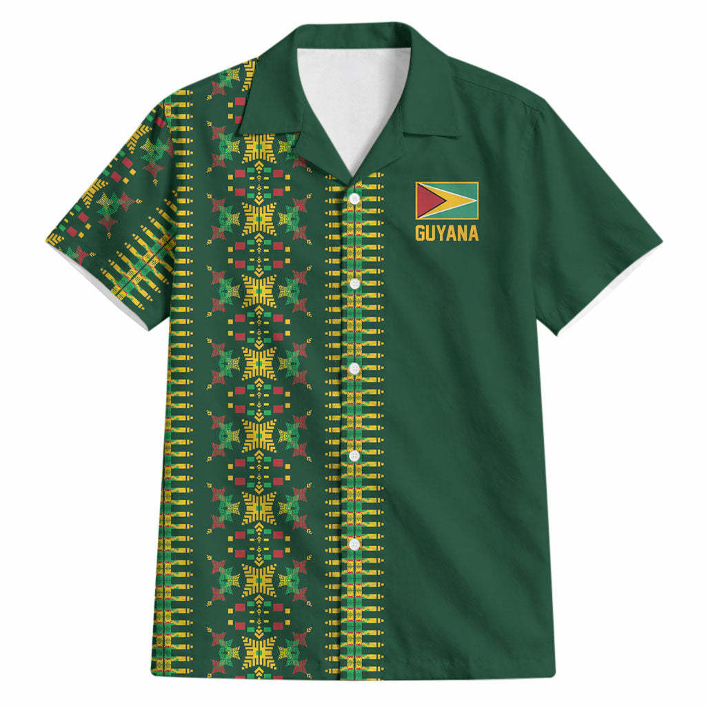 Custom Women’s Cricket Guyana Floral Series Hawaiian Shirt Rainforest Floral Geometry Motif