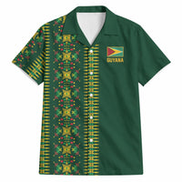 Custom Women’s Cricket Guyana Floral Series Hawaiian Shirt Rainforest Floral Geometry Motif