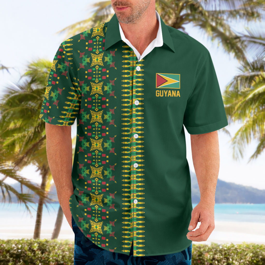 Custom Women’s Cricket Guyana Floral Series Hawaiian Shirt Rainforest Floral Geometry Motif