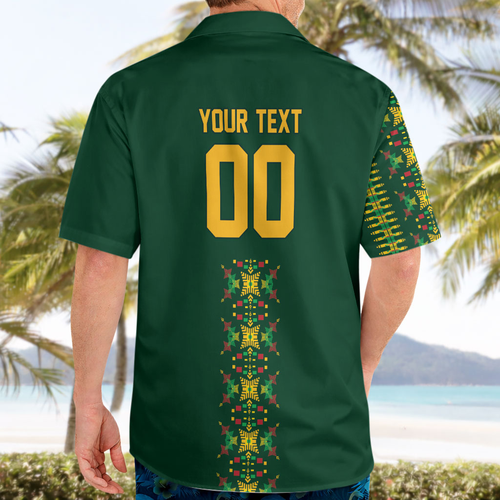 Custom Women’s Cricket Guyana Floral Series Hawaiian Shirt Rainforest Floral Geometry Motif
