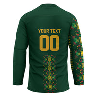 Custom Women’s Cricket Guyana Floral Series Hockey Jersey Rainforest Floral Geometry Motif