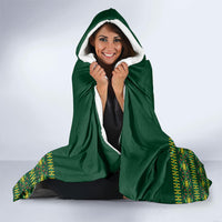 Custom Women’s Cricket Guyana Floral Series Hooded Blanket Rainforest Floral Geometry Motif