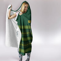 Custom Women’s Cricket Guyana Floral Series Hooded Blanket Rainforest Floral Geometry Motif