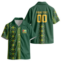Custom Women’s Cricket Guyana Floral Series Kid Hawaiian Shirt Rainforest Floral Geometry Motif