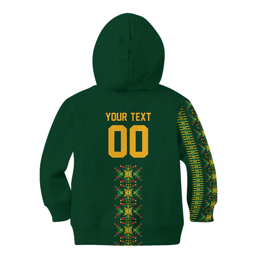 Custom Women’s Cricket Guyana Floral Series Kid Hoodie Rainforest Floral Geometry Motif