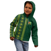 Custom Women’s Cricket Guyana Floral Series Kid Hoodie Rainforest Floral Geometry Motif