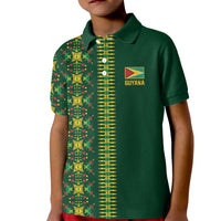 Custom Women’s Cricket Guyana Floral Series Kid Polo Shirt Rainforest Floral Geometry Motif