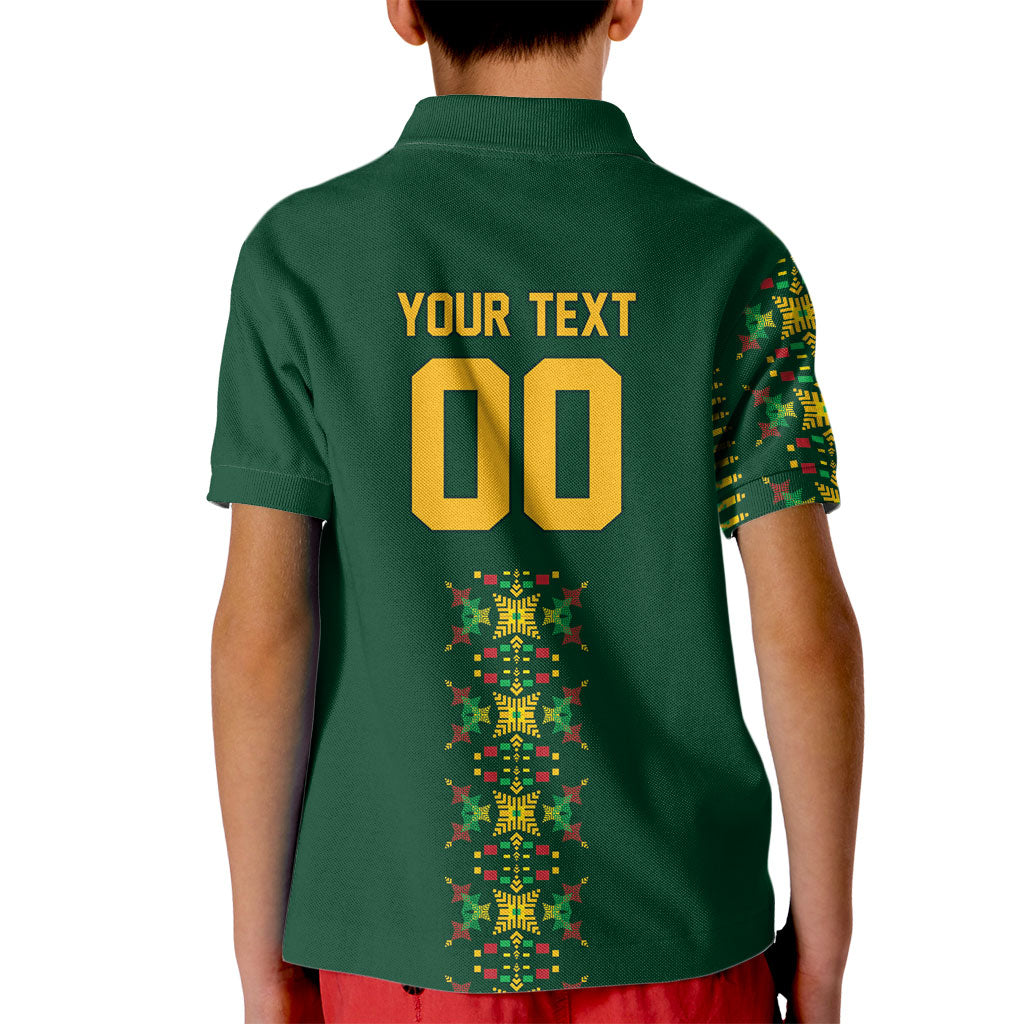 Custom Women’s Cricket Guyana Floral Series Kid Polo Shirt Rainforest Floral Geometry Motif
