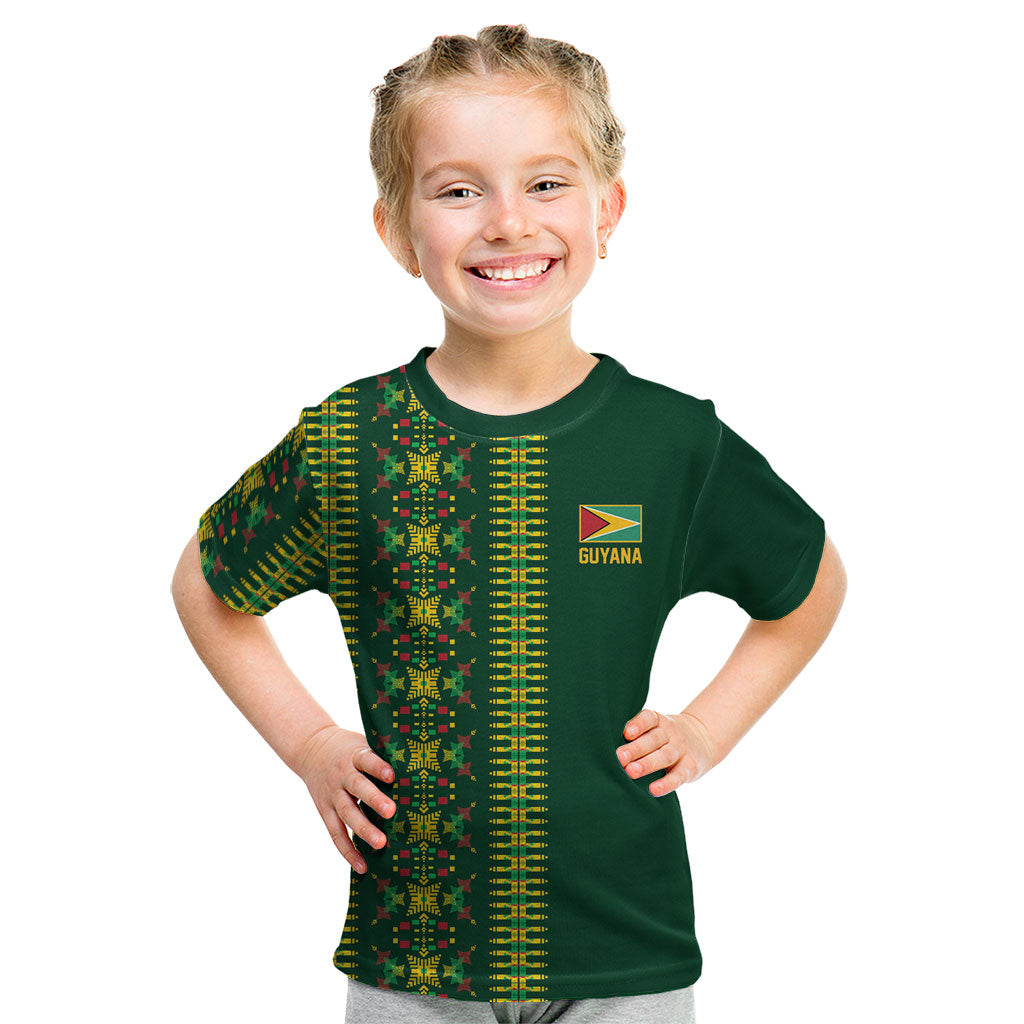 Custom Women’s Cricket Guyana Floral Series Kid T Shirt Rainforest Floral Geometry Motif