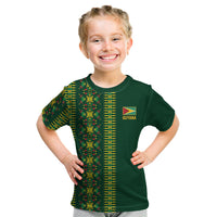Custom Women’s Cricket Guyana Floral Series Kid T Shirt Rainforest Floral Geometry Motif