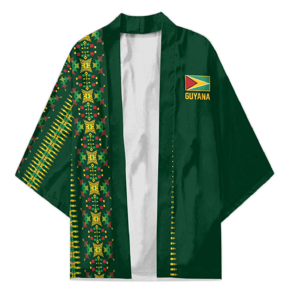 Custom Women’s Cricket Guyana Floral Series Kimono Rainforest Floral Geometry Motif
