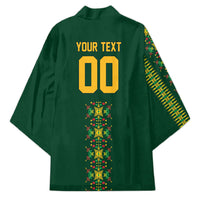 Custom Women’s Cricket Guyana Floral Series Kimono Rainforest Floral Geometry Motif