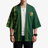 Custom Women’s Cricket Guyana Floral Series Kimono Rainforest Floral Geometry Motif