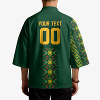 Custom Women’s Cricket Guyana Floral Series Kimono Rainforest Floral Geometry Motif