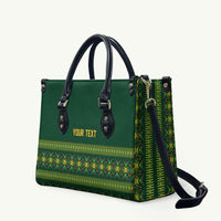 Custom Women’s Cricket Guyana Floral Series Leather Bag Rainforest Floral Geometry Motif
