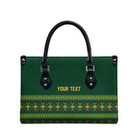 Custom Women’s Cricket Guyana Floral Series Leather Bag Rainforest Floral Geometry Motif