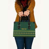 Custom Women’s Cricket Guyana Floral Series Leather Bag Rainforest Floral Geometry Motif