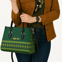 Custom Women’s Cricket Guyana Floral Series Leather Bag Rainforest Floral Geometry Motif
