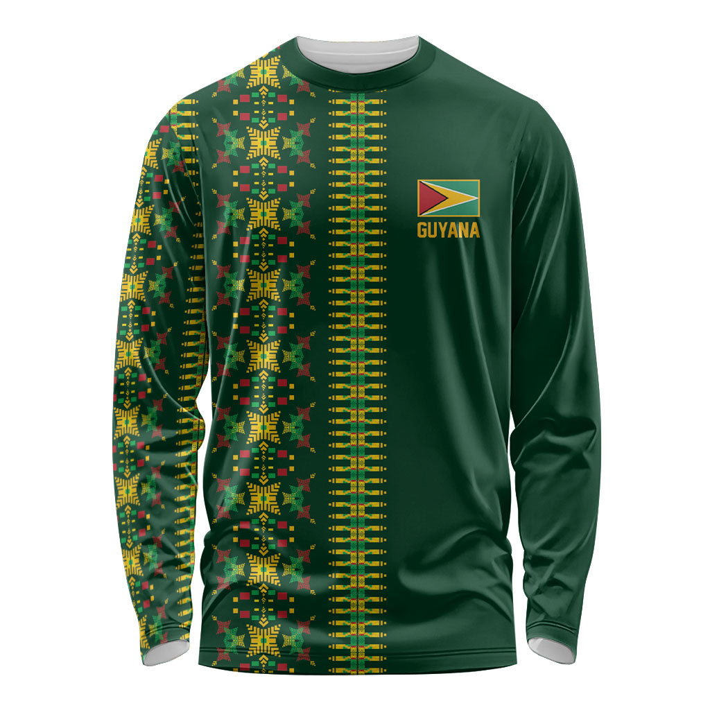 Custom Women’s Cricket Guyana Floral Series Long Sleeve Shirt Rainforest Floral Geometry Motif
