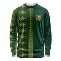 Custom Women’s Cricket Guyana Floral Series Long Sleeve Shirt Rainforest Floral Geometry Motif