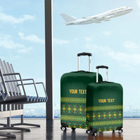 Custom Women’s Cricket Guyana Floral Series Luggage Cover Rainforest Floral Geometry Motif