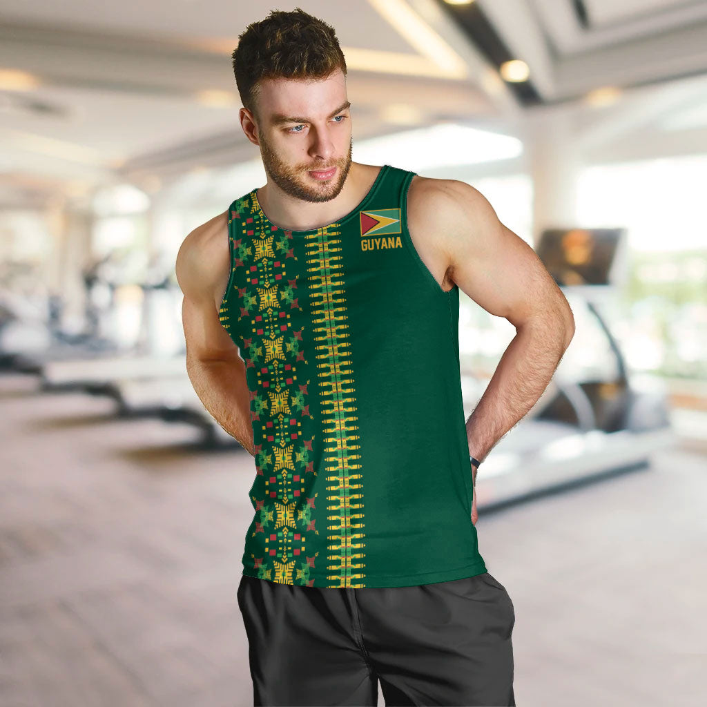 Custom Women’s Cricket Guyana Floral Series Men Tank Top Rainforest Floral Geometry Motif