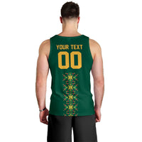 Custom Women’s Cricket Guyana Floral Series Men Tank Top Rainforest Floral Geometry Motif