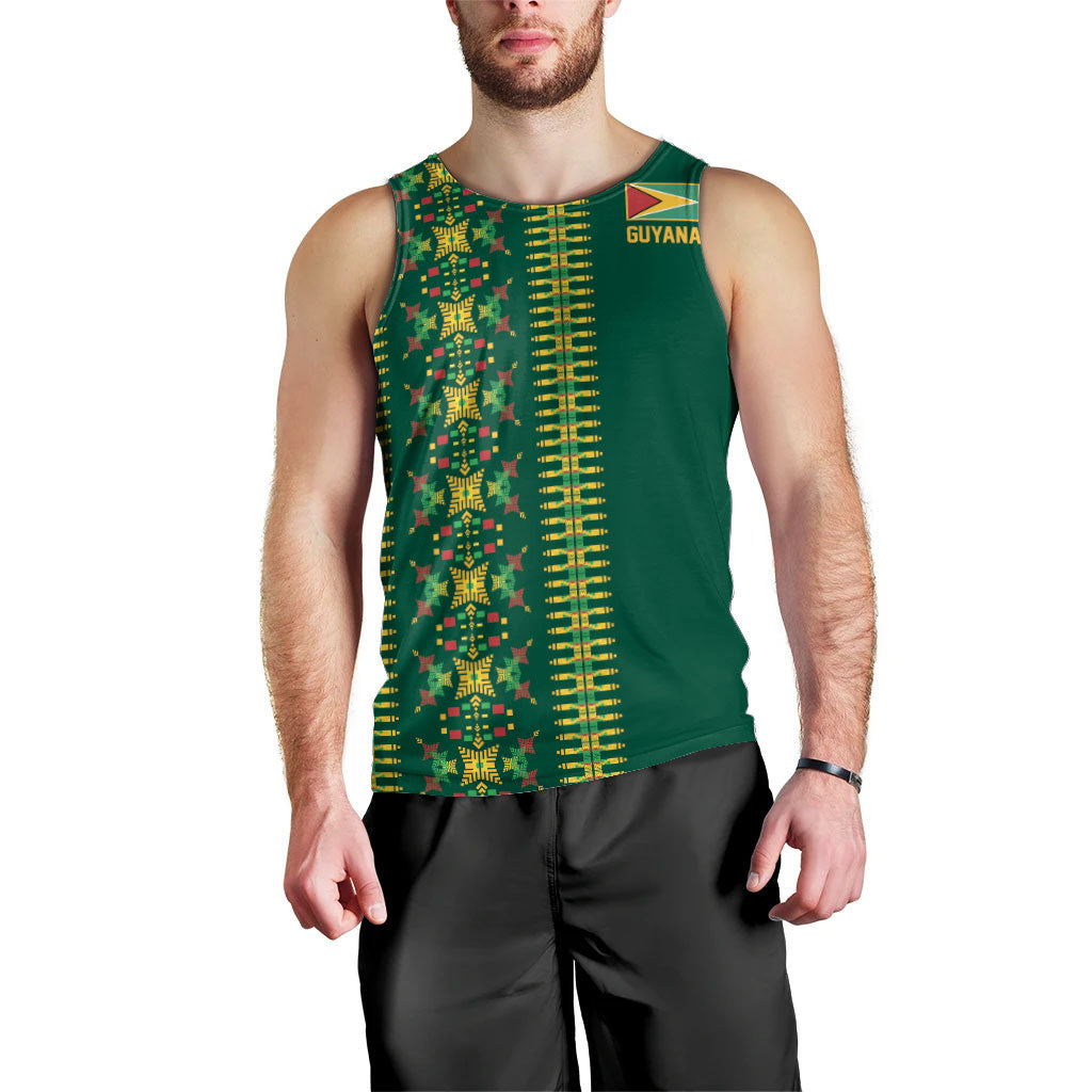 Custom Women’s Cricket Guyana Floral Series Men Tank Top Rainforest Floral Geometry Motif
