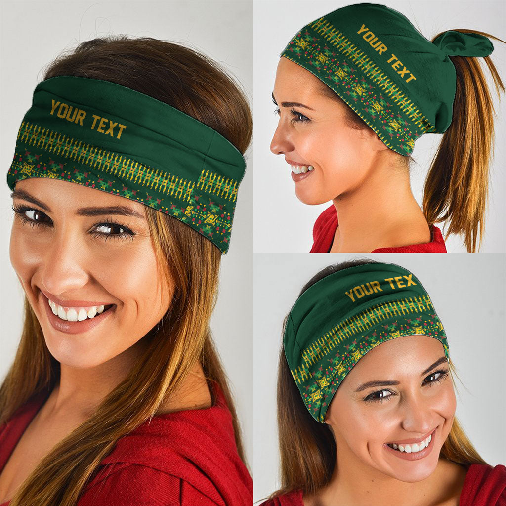 Custom Women’s Cricket Guyana Floral Series Neck Gaiter Rainforest Floral Geometry Motif