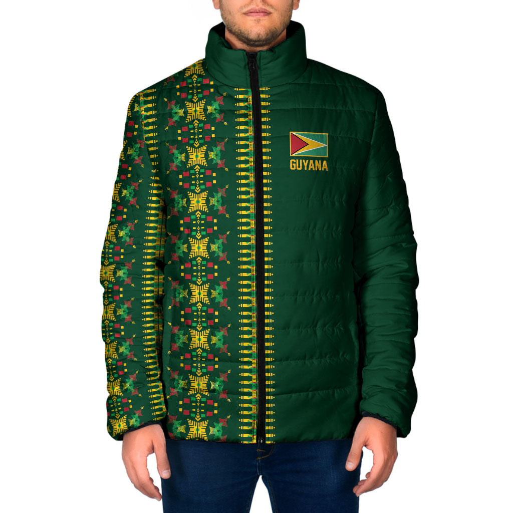 Custom Women’s Cricket Guyana Floral Series Padded Jacket Rainforest Floral Geometry Motif