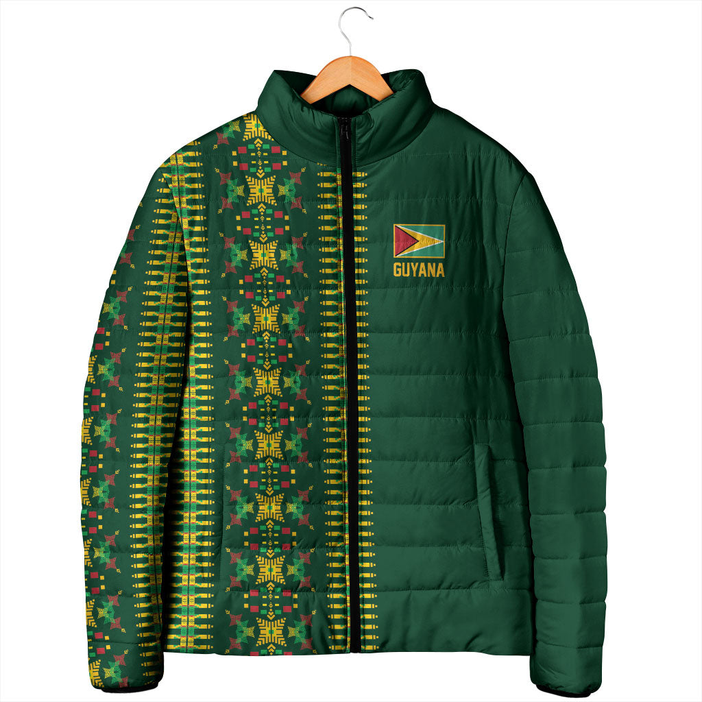 Custom Women’s Cricket Guyana Floral Series Padded Jacket Rainforest Floral Geometry Motif