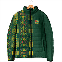 Custom Women’s Cricket Guyana Floral Series Padded Jacket Rainforest Floral Geometry Motif